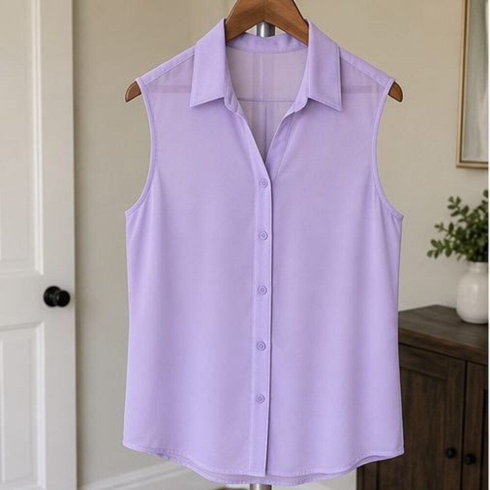 Lilac Pleated Blouse